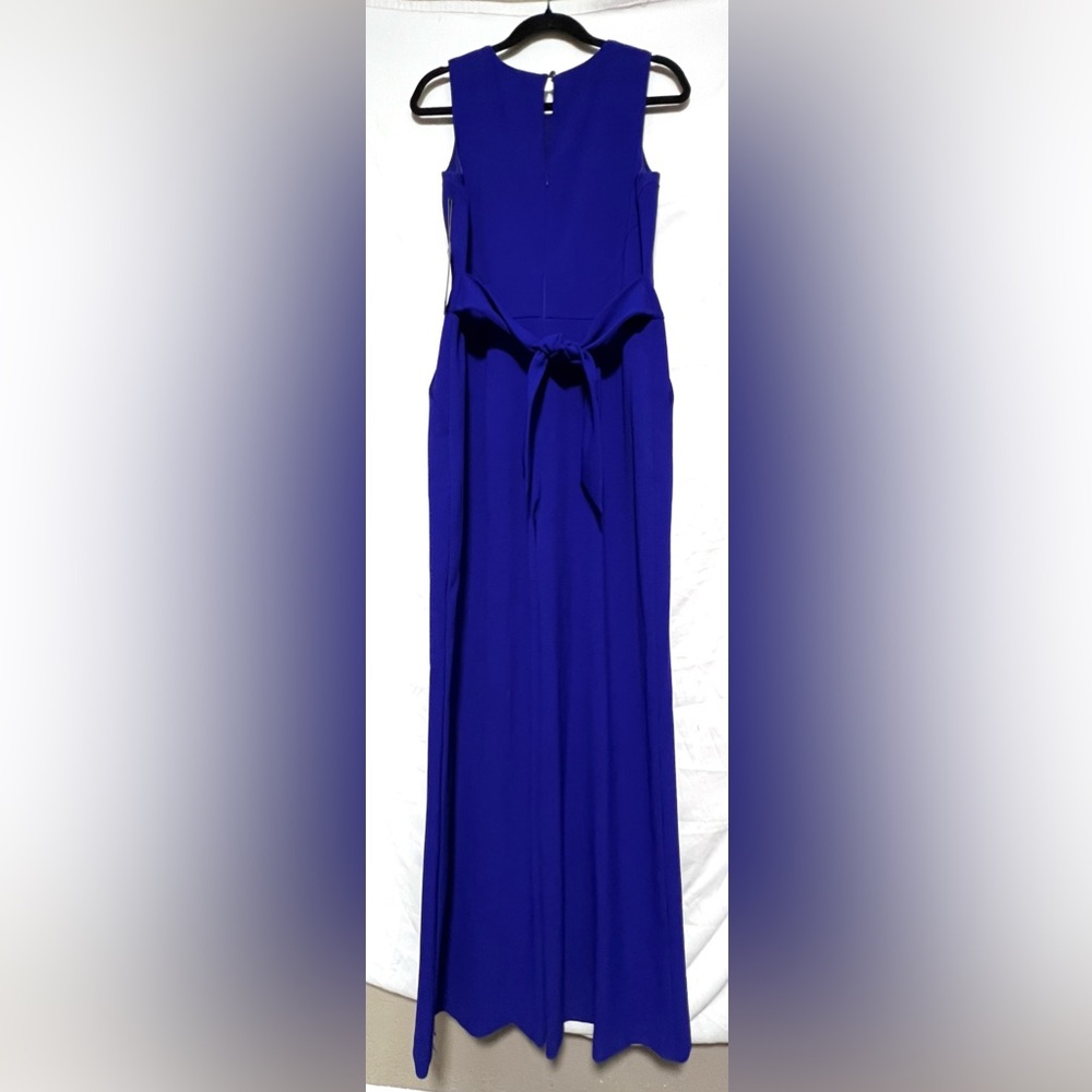 NWT Vince Camuto Royal Blue Sleeveless Wide Leg Scoop Neck Jumpsuit Pantsuit - Picture 7 of 11